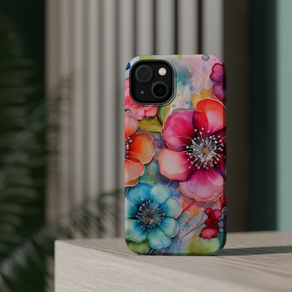 Vibrant Watercolor Floral Garden - MagSafe iPhone Series Case