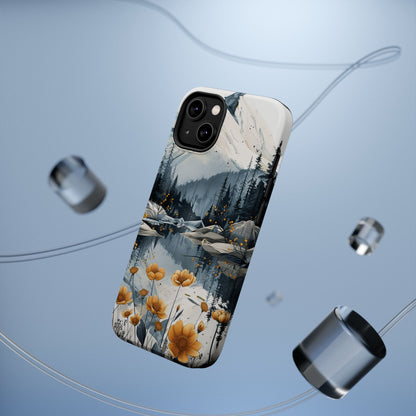 Silver Alpine Wildflower iPhone Case