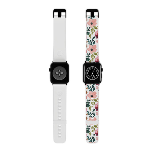 Vintage Garden Floral Watercolor  Apple Watch Band