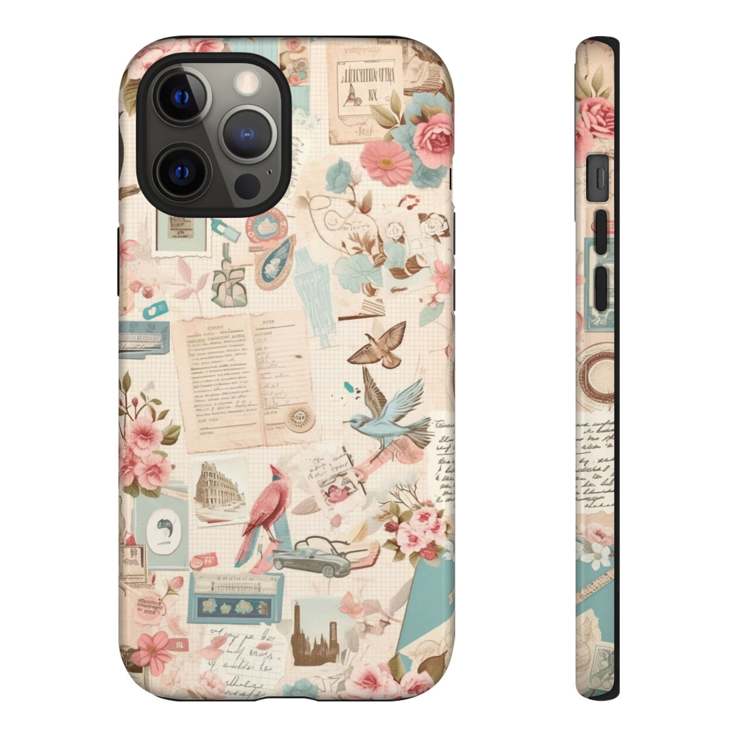 Vintage Collage iPhone Case - Retro Nostalgic Protective Cover