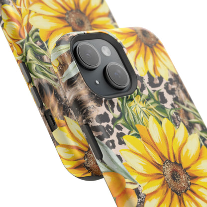 Leopard Sunflower Chic - MagSafe  iPhone Series Case