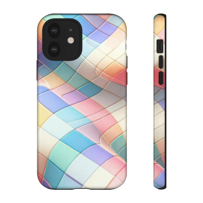 Pastel Prism: Plaid Pattern Elegance Case for iPhone, Samsung Galaxy, & Google Pixel Phones