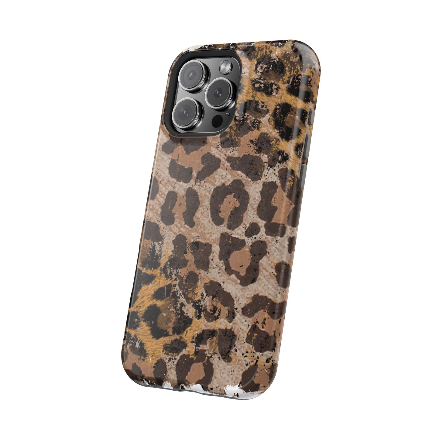 Vintage Distressed Leopard Print - MagSafe iPhone Series Case