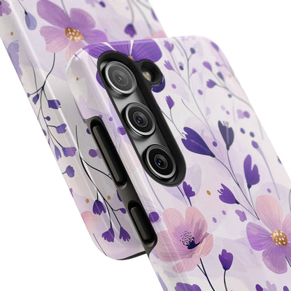 Purple Floral Bliss Samsung Galax Case – Delicate Blossom Design