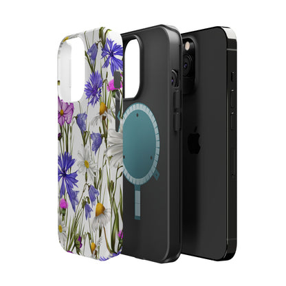 Wildflower Meadow MagSafe Case – Purple, Blue, and White Floral Design