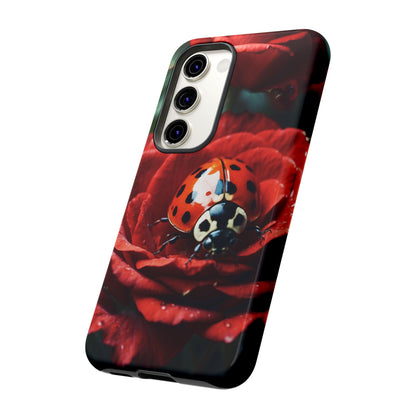 Elegant Rose & Ladybug Charm - Samsung Galaxy Case