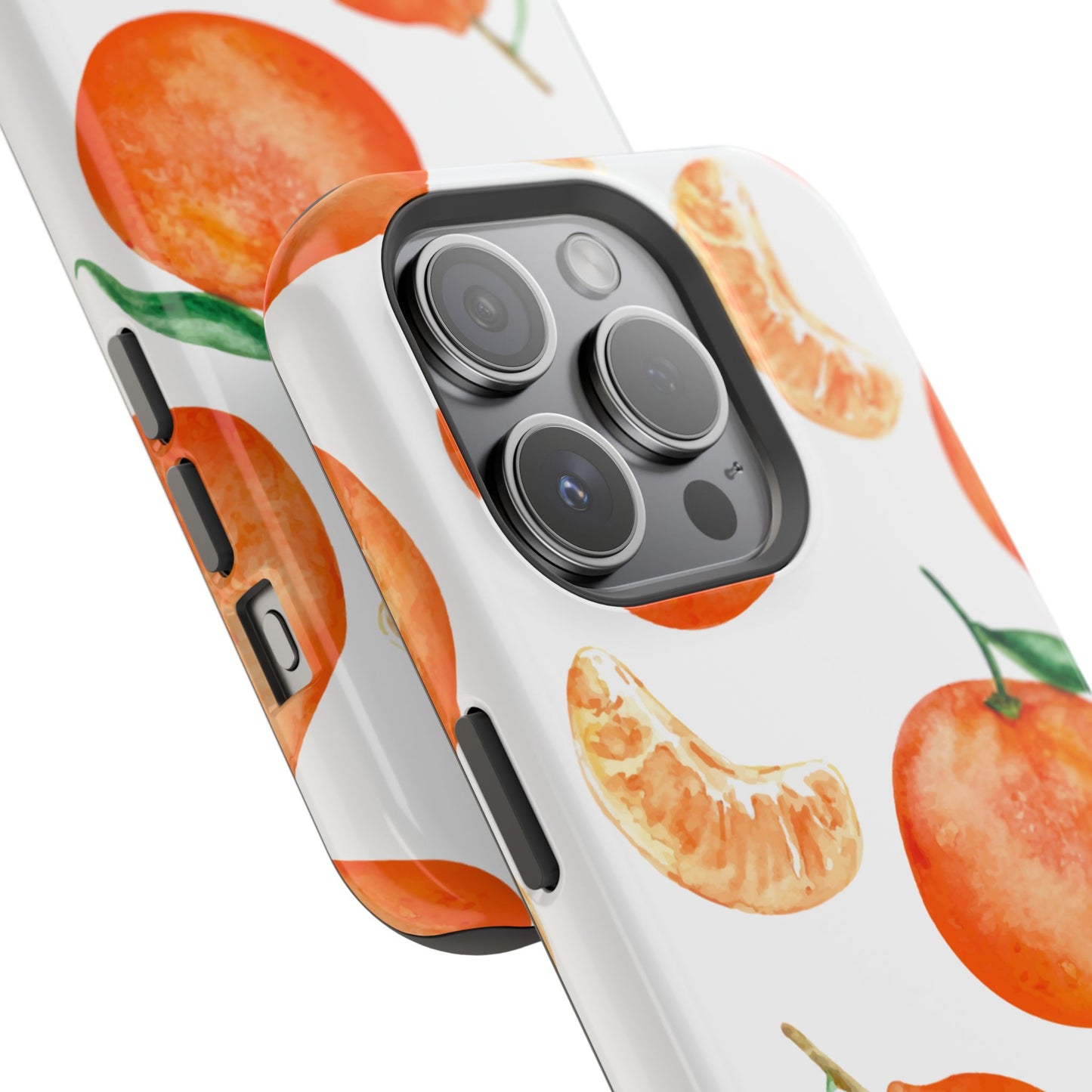 Tangerine Dreams Tough MagSafe iPhone Case – Watercolor Orange Design, Shockproof Dual Protection