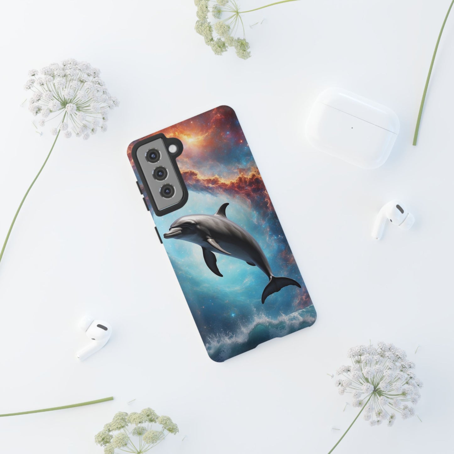 Cosmic Dolphin Space Vibes - Samsung Galaxy Case