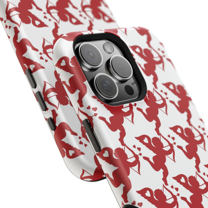 Red Cupid Love Pattern MagSafe Case