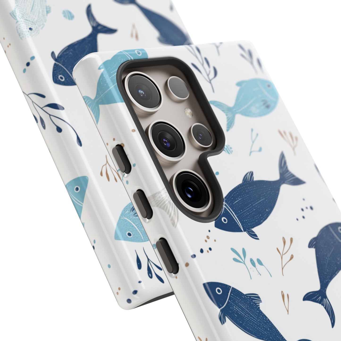 Oceanic Blue Fish Pattern - Samsung Galaxy Series Case