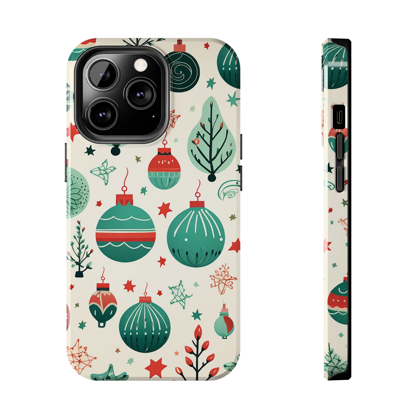 Vintage Christmas Ornaments Pattern – iPhone Series Case