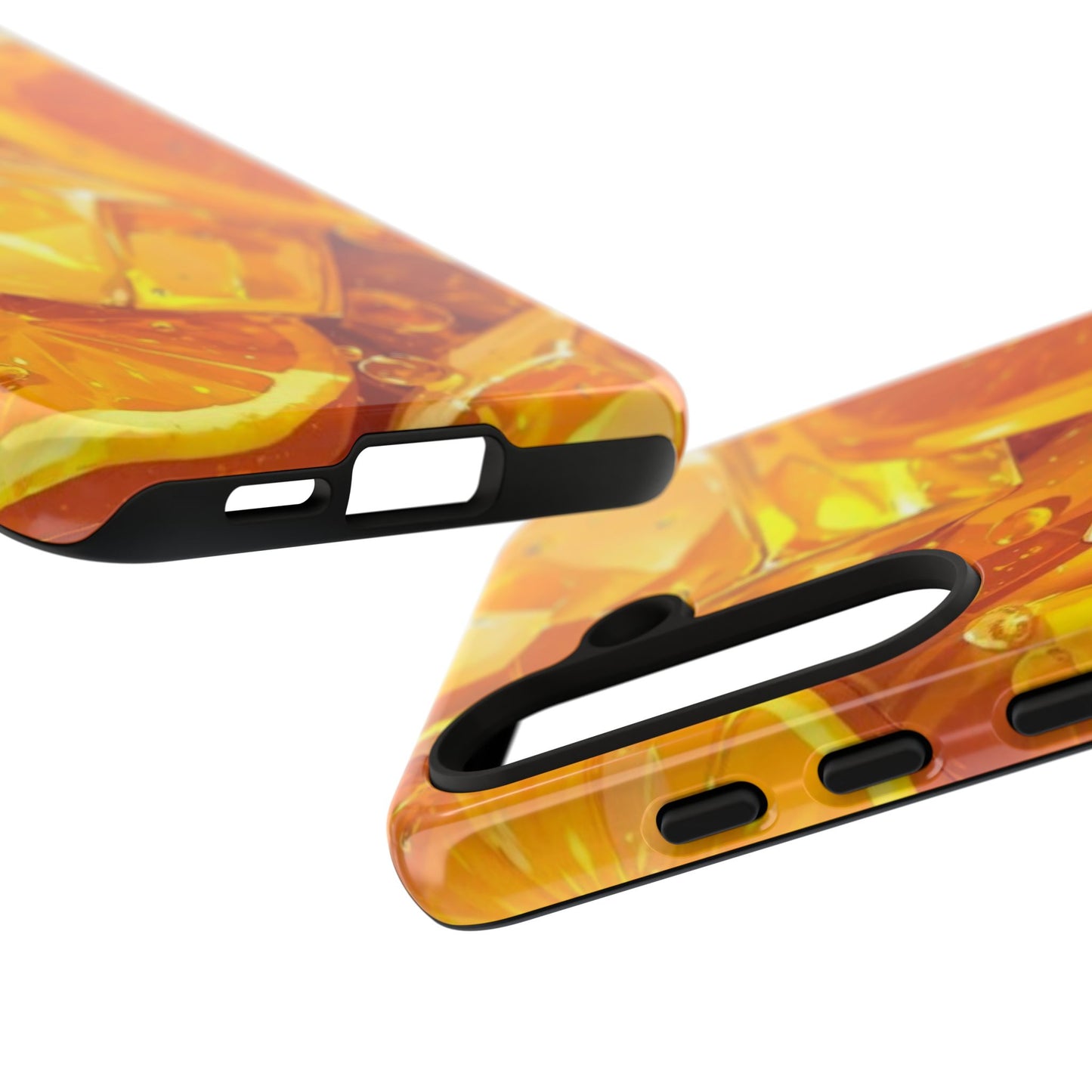 Citrus Splash Samsung Galaxy  Case – Bright Orange Slices & Ice, Dual-Layer Protection