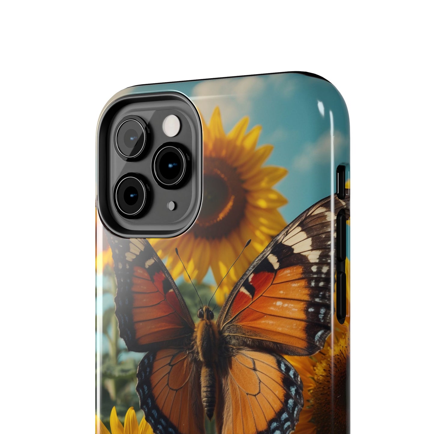 Vibrant Butterfly & Sunflower – iPhone Case