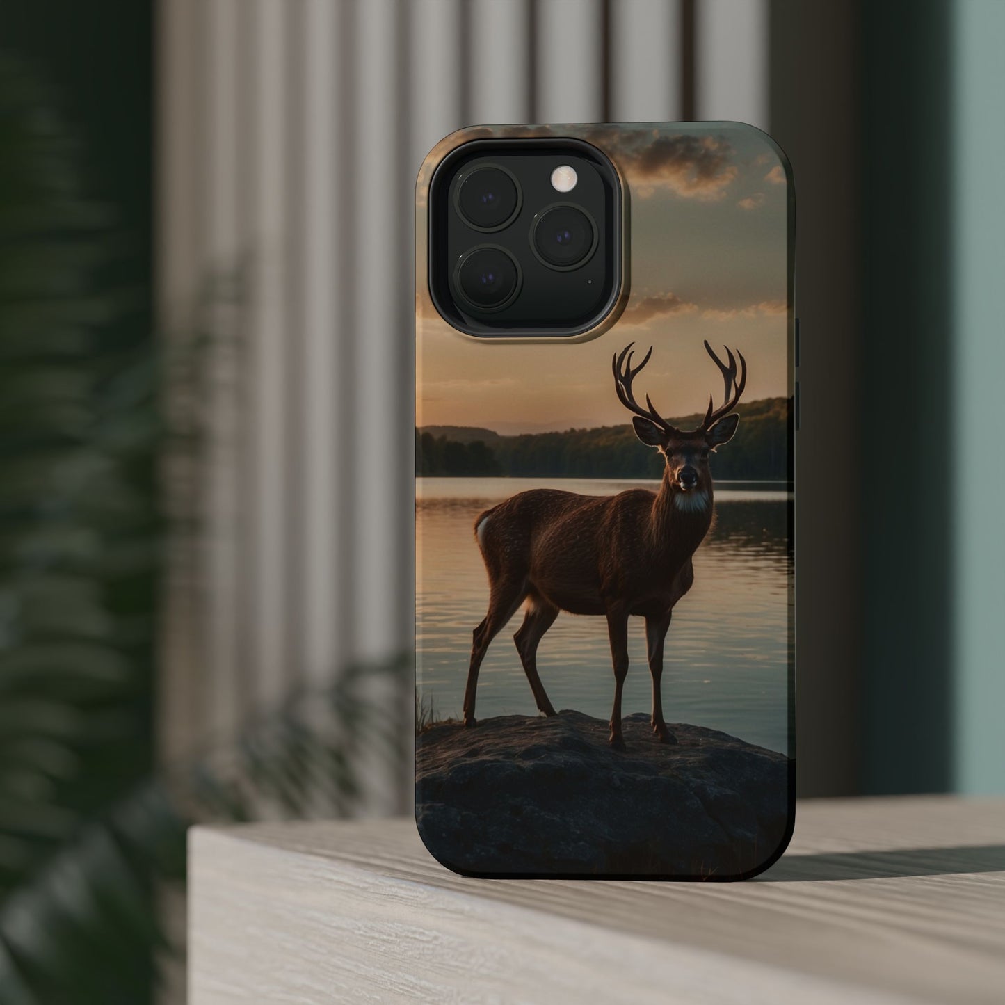 Majestic Stag at Sunset – MagSafe iPhone Case