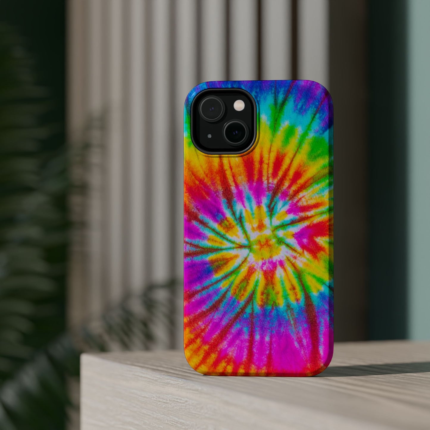 Rainbow Spiral Tie-Dye MagSafe Case – Vibrant Colors & Functionality