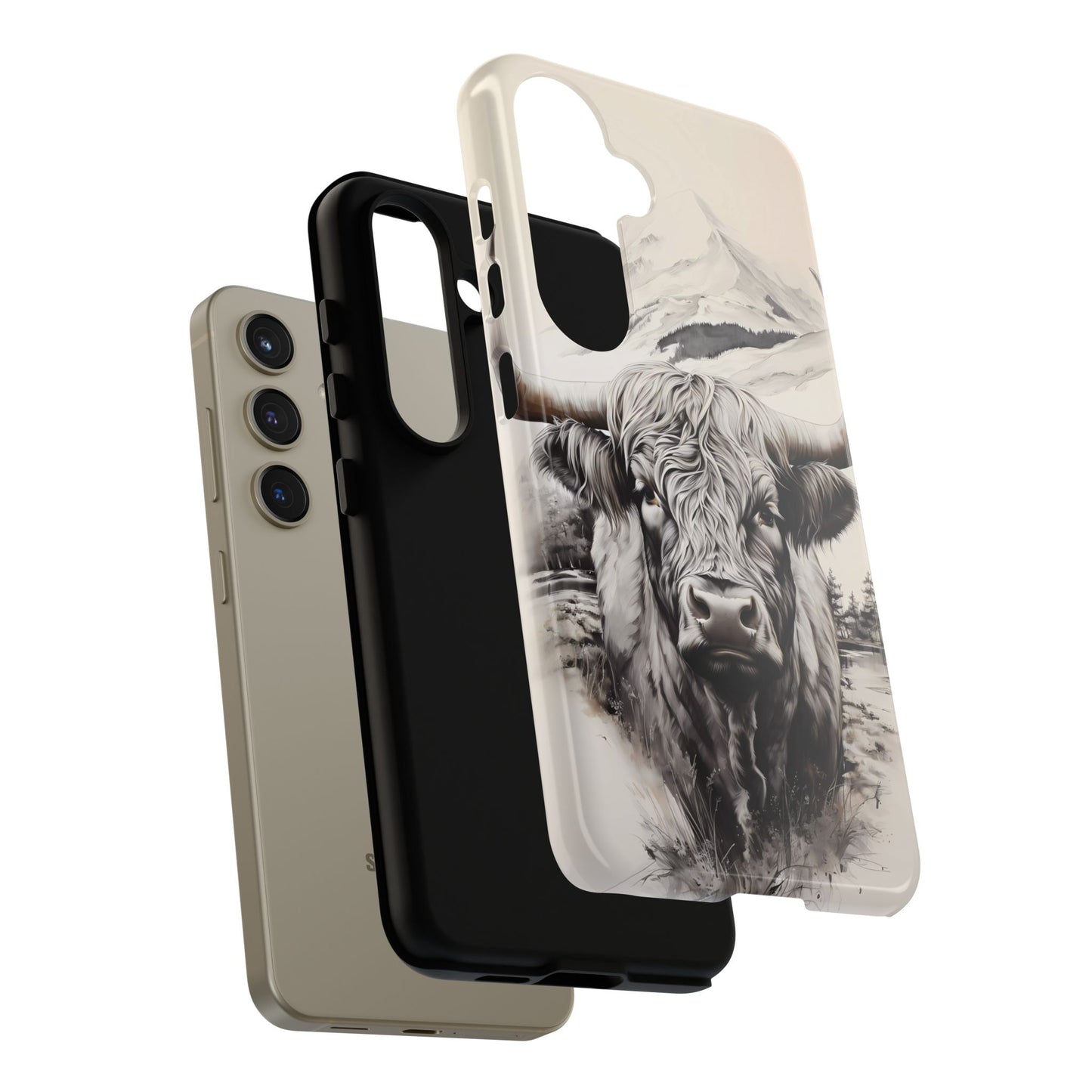 Western Highland Cow Case | Durable Farmhouse Design