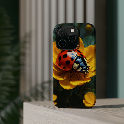 Yellow Blossoms with Bug Accent - MagSafe iPhone Case