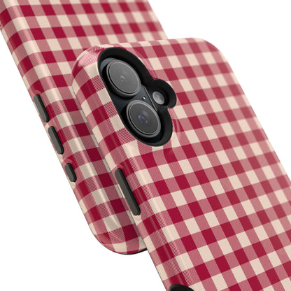 Vintage Red Gingham Check – MagSafe iPhone Case