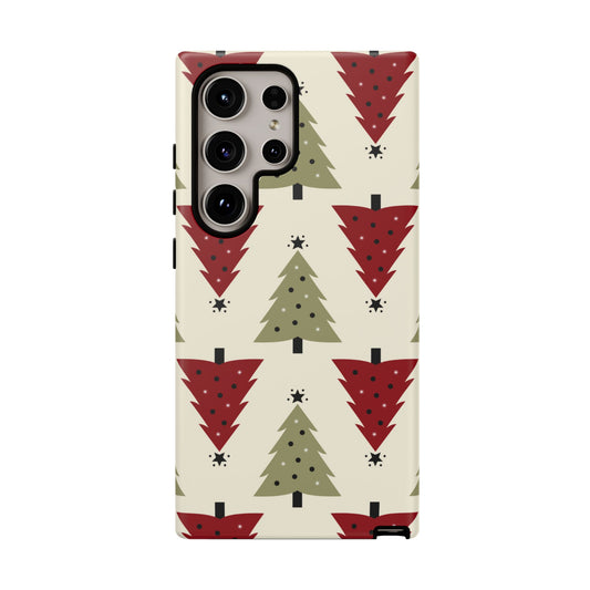 Retro Christmas Trees Pattern - Samsung Galaxy Series Case