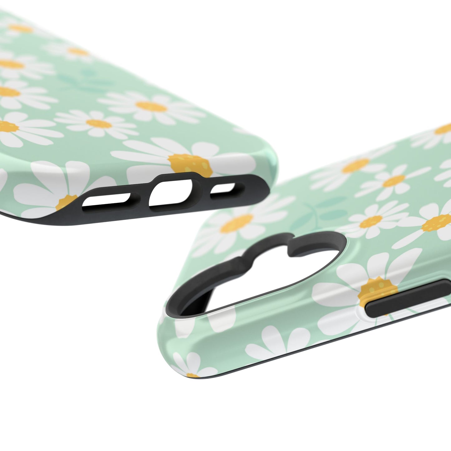 Charming Daisy Floral Tough MagSafe iPhone Case – Spring Pastel Design, Shockproof & Slim