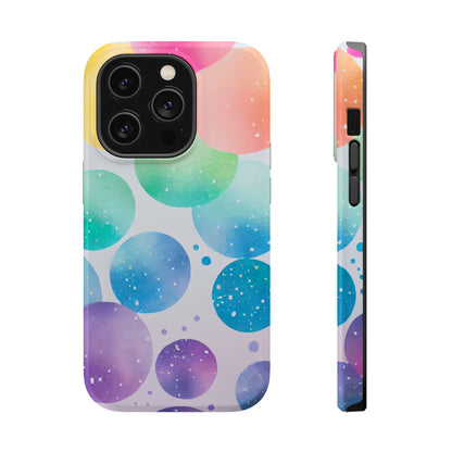 Pastel Galaxy Bubbles  MagSafe iPhone Case – Slim Design, Glossy Finish