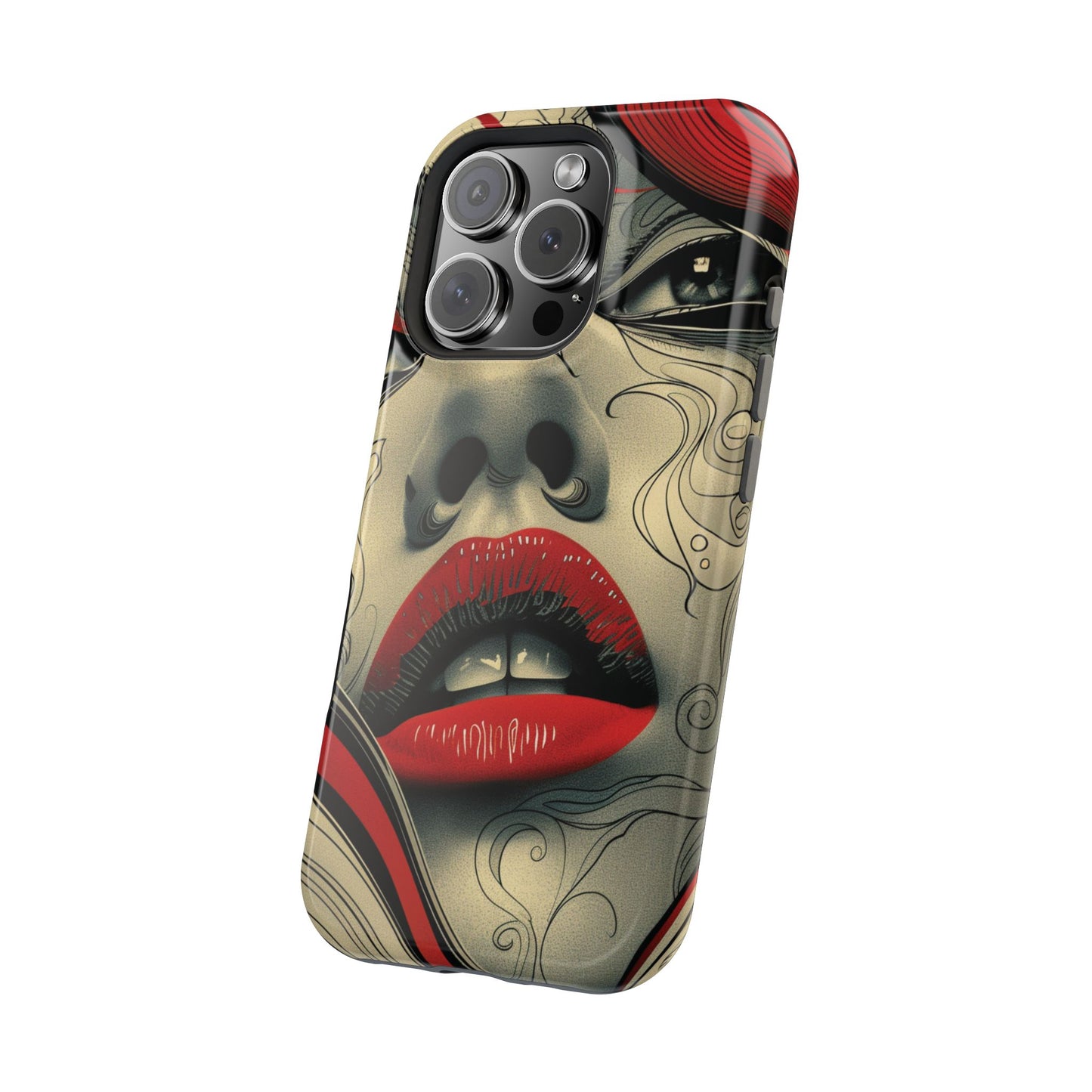 Bold Beauty Red Lips iPhone Case