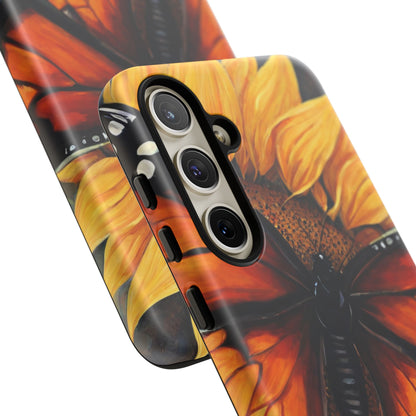 Monarch Butterfly & Sunflower Art – iPhone Case