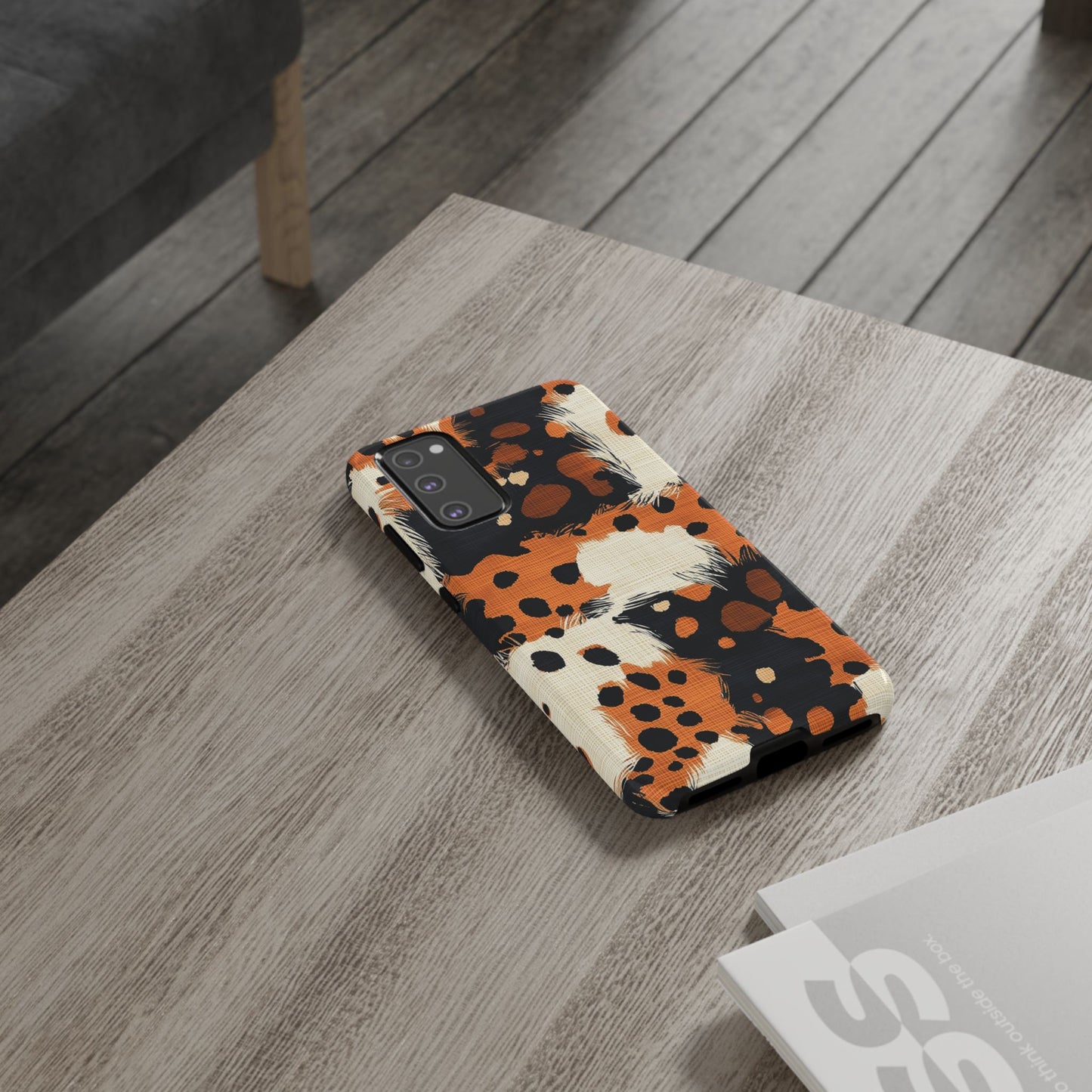 Cheetah Plaid Samsung Case – Brown & Black Pattern