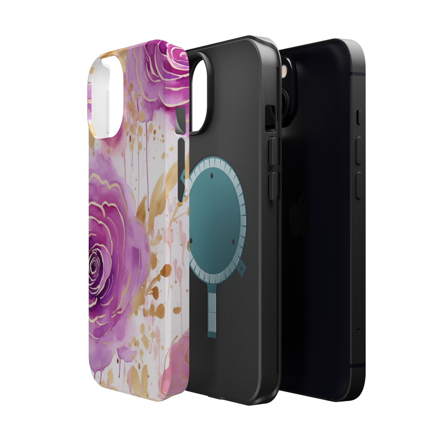 Radiant Purple & Gold Floral - MagSafe iPhone Series Case