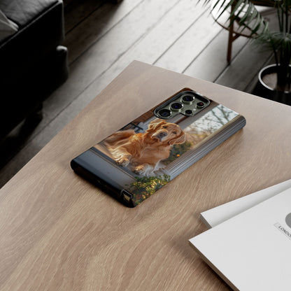 Golden Retriever on Porch - Samsung Galaxy Series Case