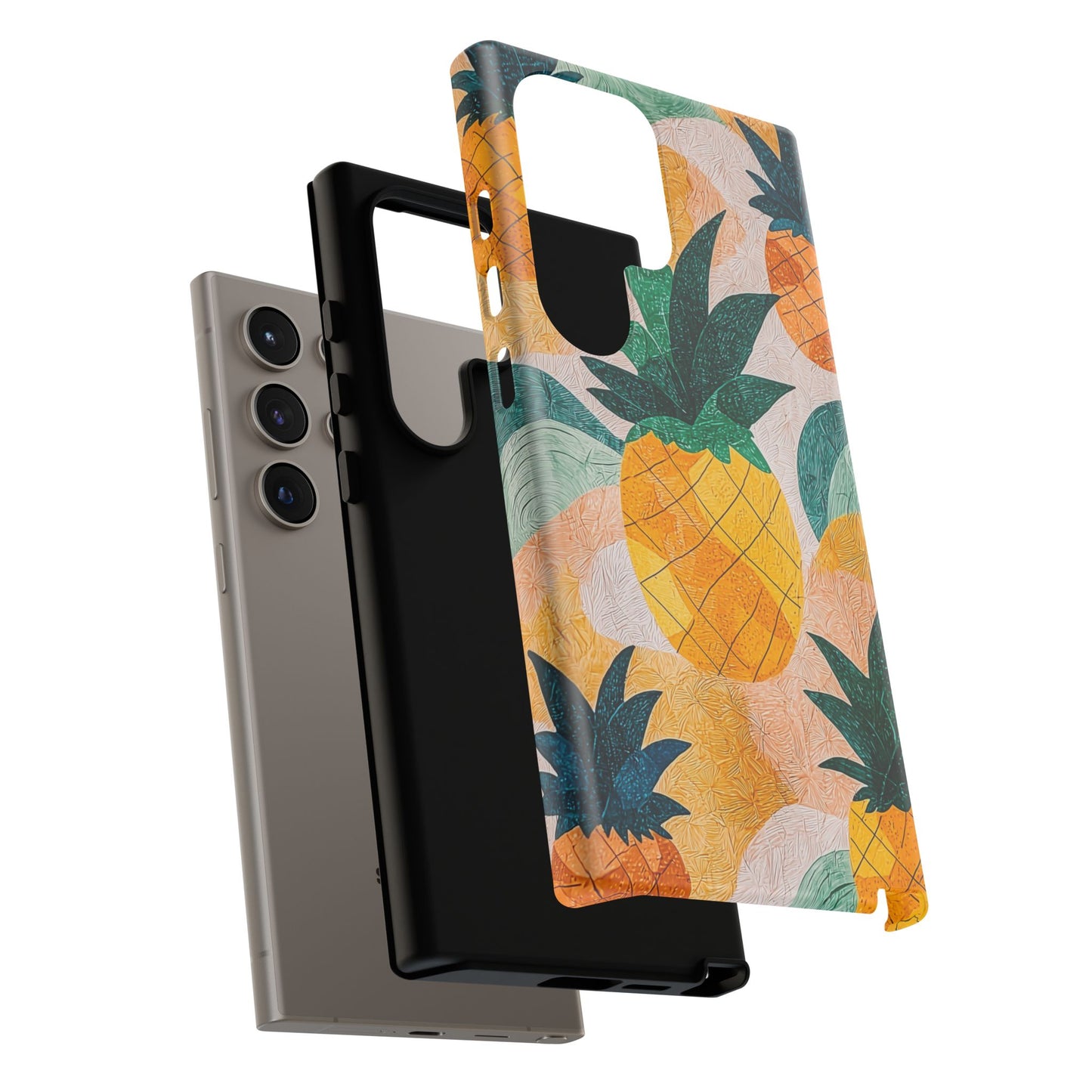 Tropical Pineapple Samsung Galaxy Case – Vibrant Fruit Design, Tough Dual - Layer Protection - BOGO Cases