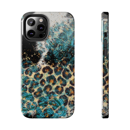 Turquoise Paisley Cowhide Leopard - iPhone Series Case