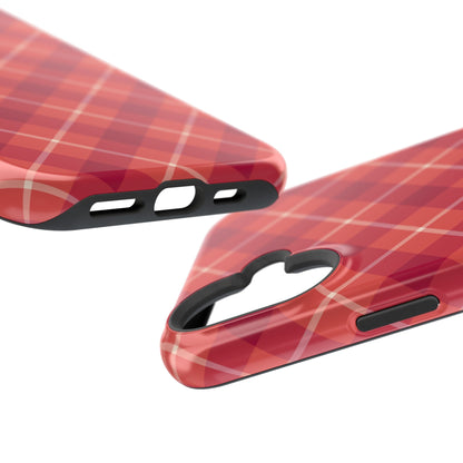 Red Plaid Crisscross – MagSafe iPhone Case