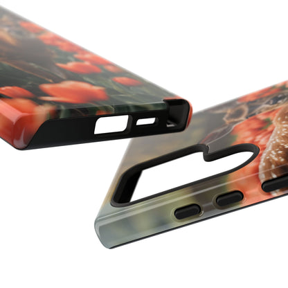 Fawn Among Tulips Samsung Galaxy Case