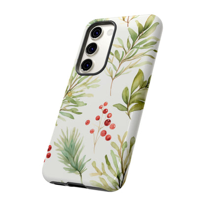 Winter Greenery & Berry Watercolor – Samsung Galaxy Series Case