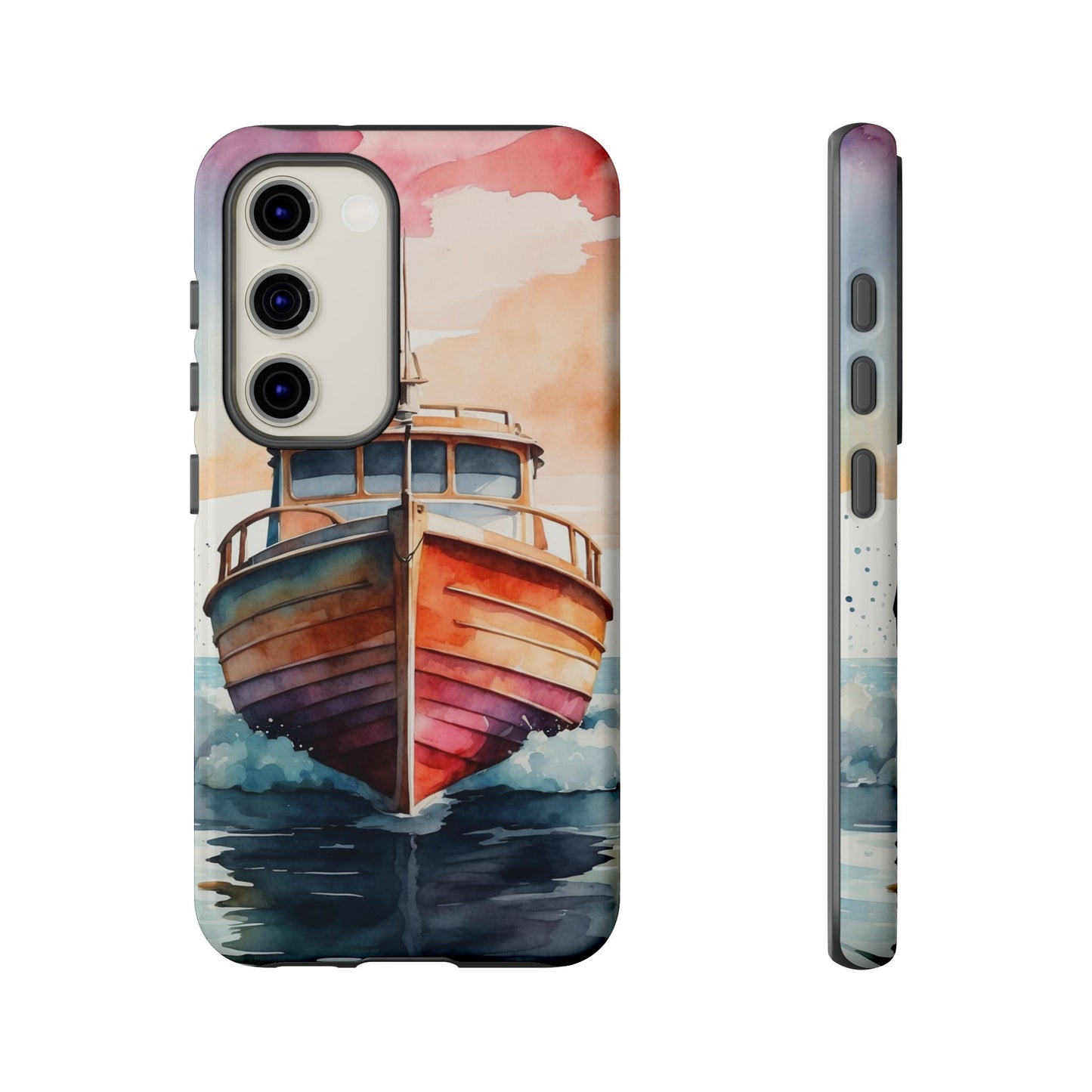 Sunset Sail Watercolor Boat – Samsung Galaxy Series Case