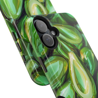 Glossy Avocado MagSafe iPhone Case – Sleek Green 3D Fruit Design, Durable and Stylish