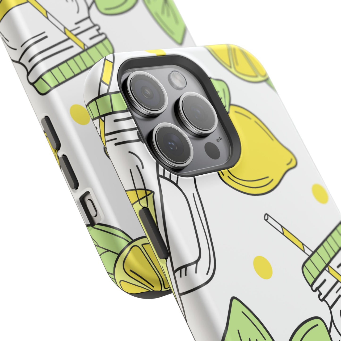 Lemonade Love Tough MagSafe iPhone Case – Fun Lemon Mason Jar Design, Dual-Layer Protection