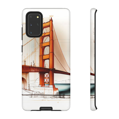 Golden Gate Bridge Samsung Galaxy Case - Architectural Sketch Design