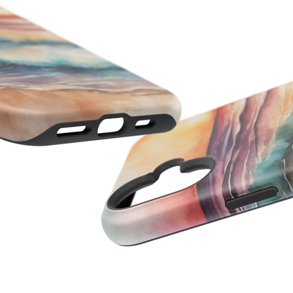 Sunset Waves MagSafe iPhone Case – Vibrant Watercolor Design