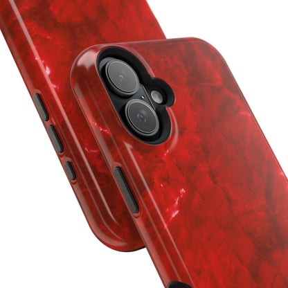 Bold Red Marble MagSafe iPhone Case – Luxe Design Meets Magnetic Precision