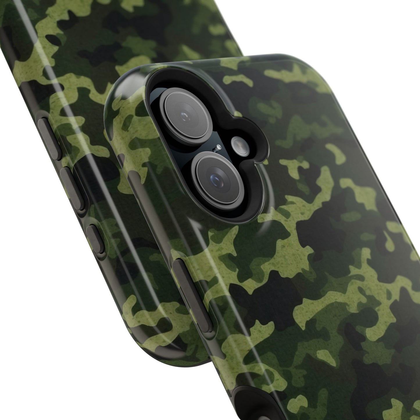 Dark Green Camouflage – MagSafe iPhone Case, Slim and Drop-Resistant