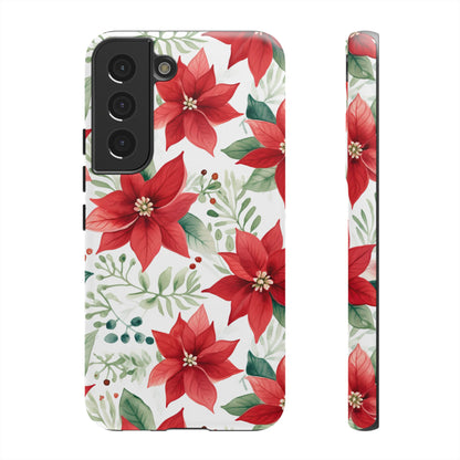 Festive Poinsettia Holiday Pattern – Samsung Galaxy Series Case