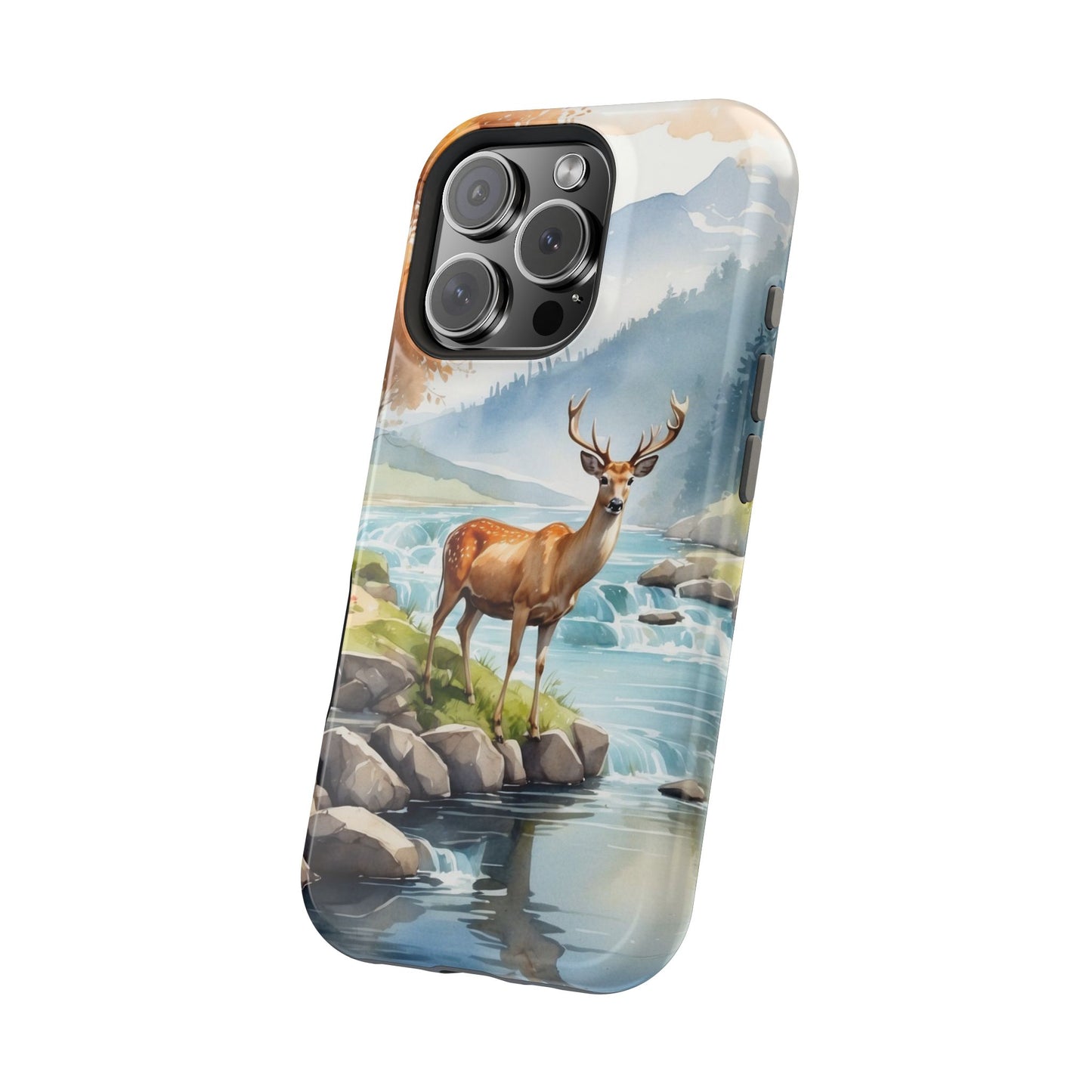 MagSafe-Compatible iPhone Case – Serene Valley Stag