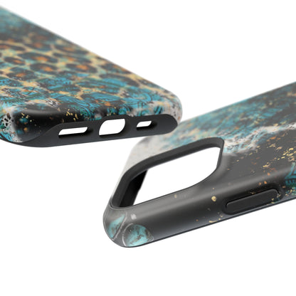 Turquoise Paisley Cowhide Leopard - MagSafe iPhone Series Case