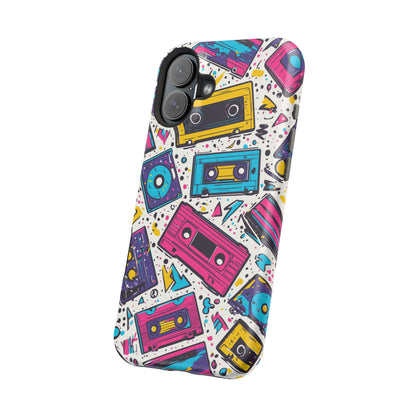 Retro Cassette Vibes Tough MagSafe iPhone Case – Bold 80s Tape Design, Shockproof Protection