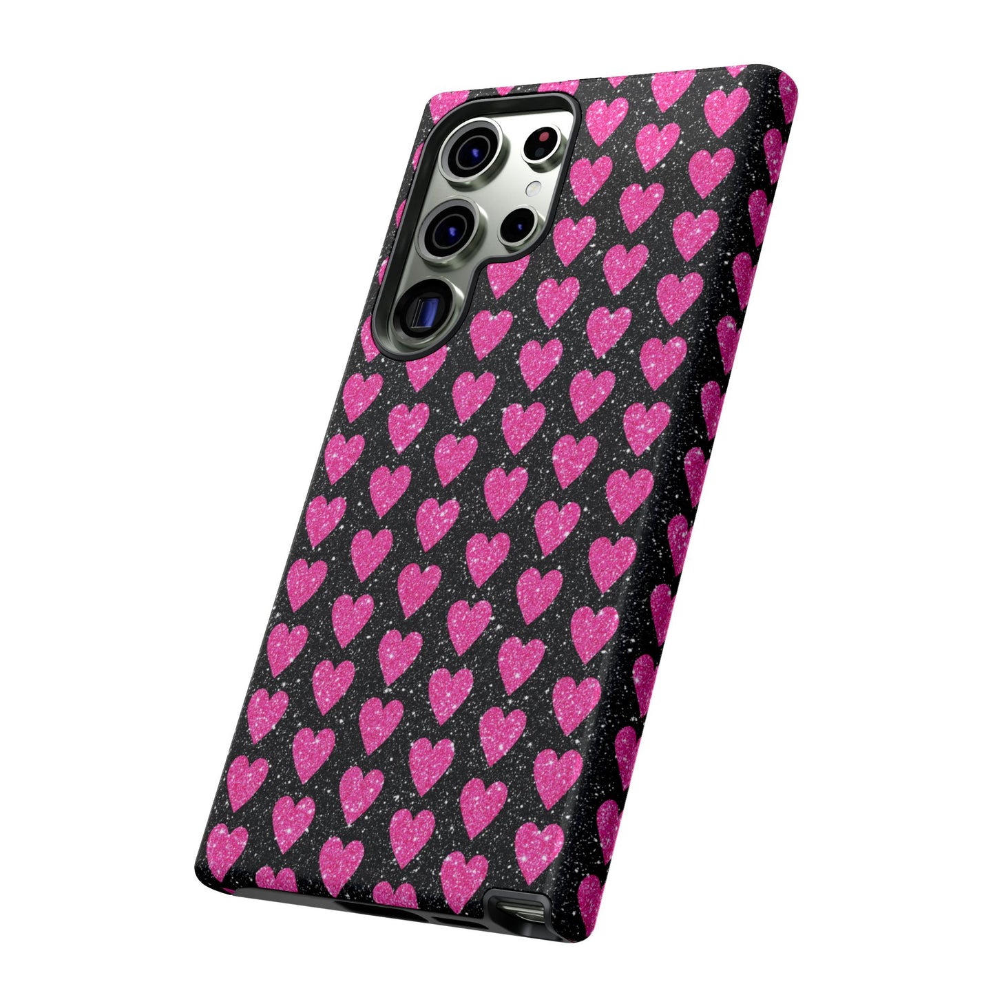 Glitter Pink Hearts Samsung Galaxy Case