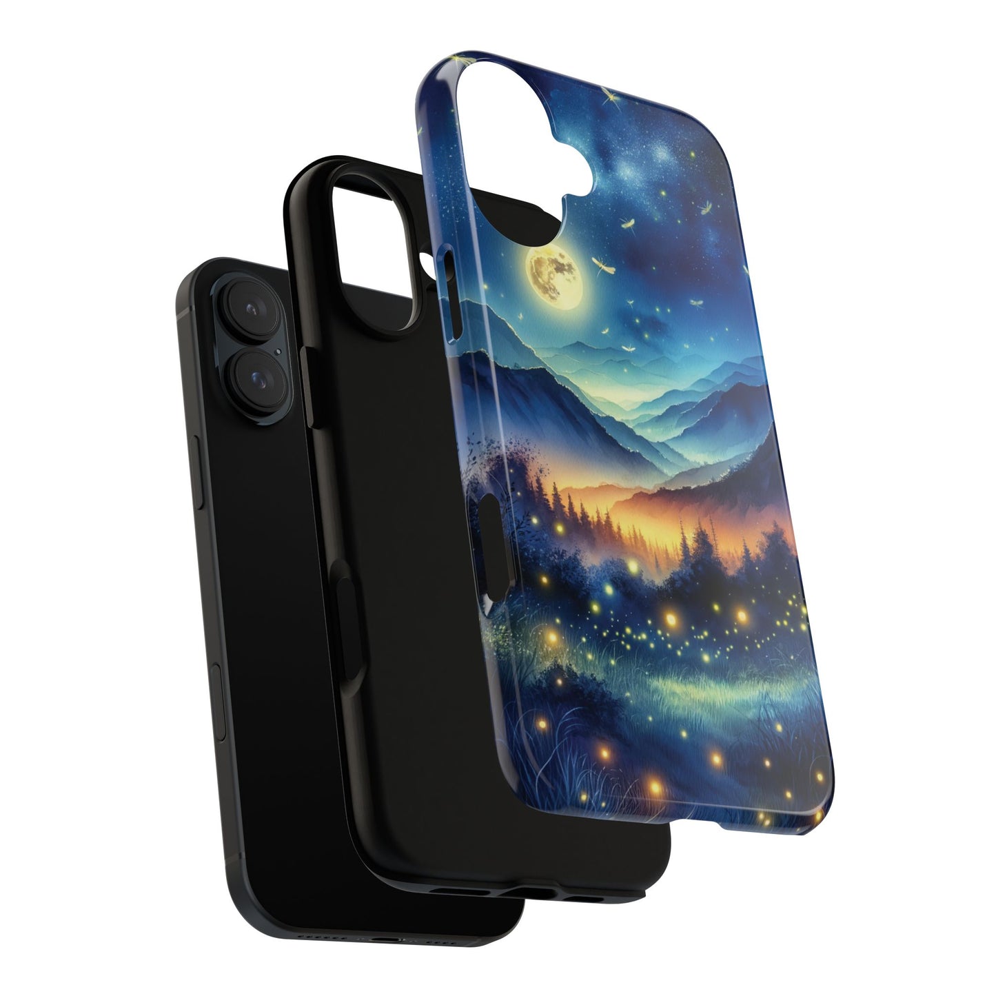 Cute Fireflies Phone Case - Lightning Bugs - Firefly Dancing In The Trees Phone Cover For iPhones 15, 14, 13, 12, 11, Samsung Galaxy Series! - BOGO Cases