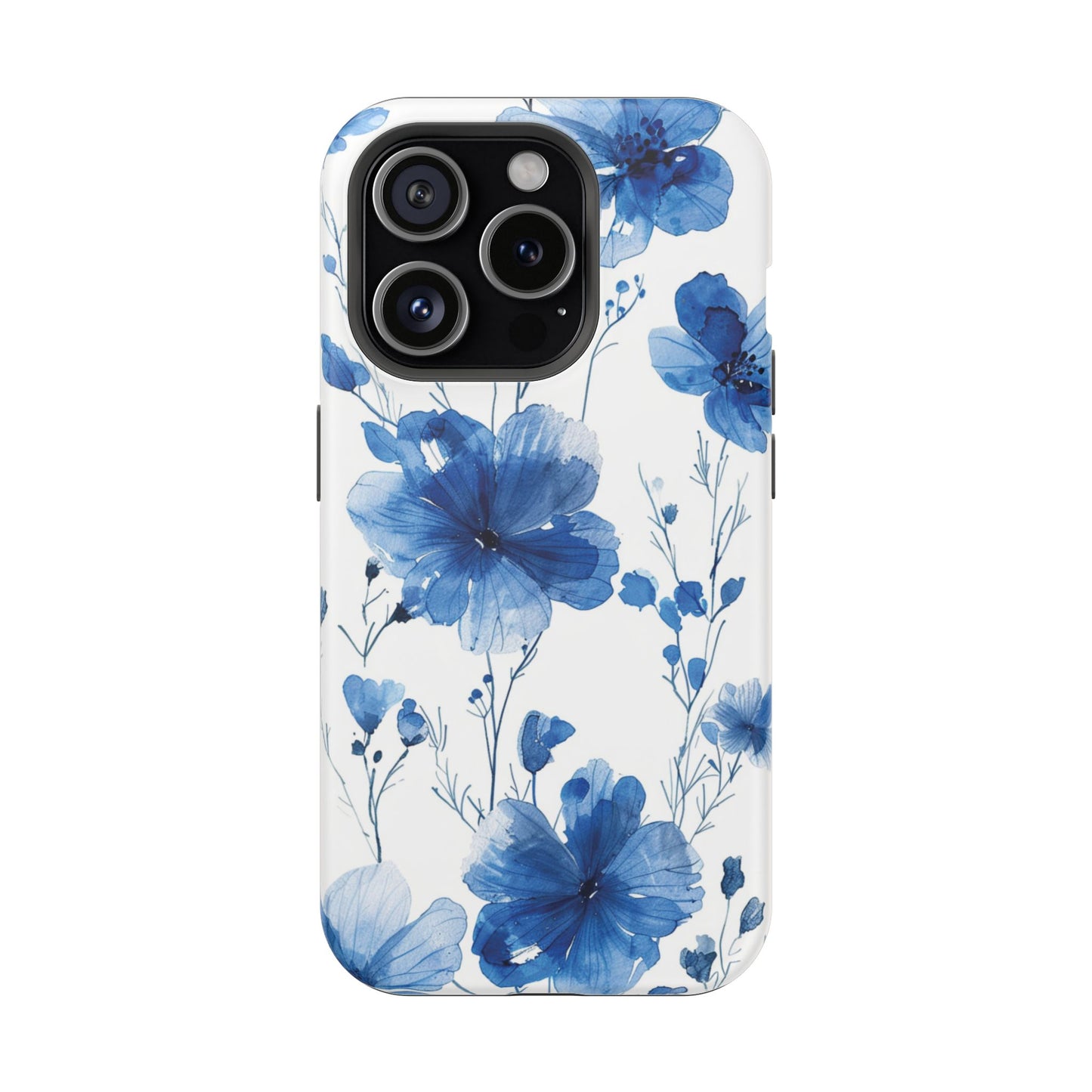 Ethereal Blue Blossoms iPhone Case