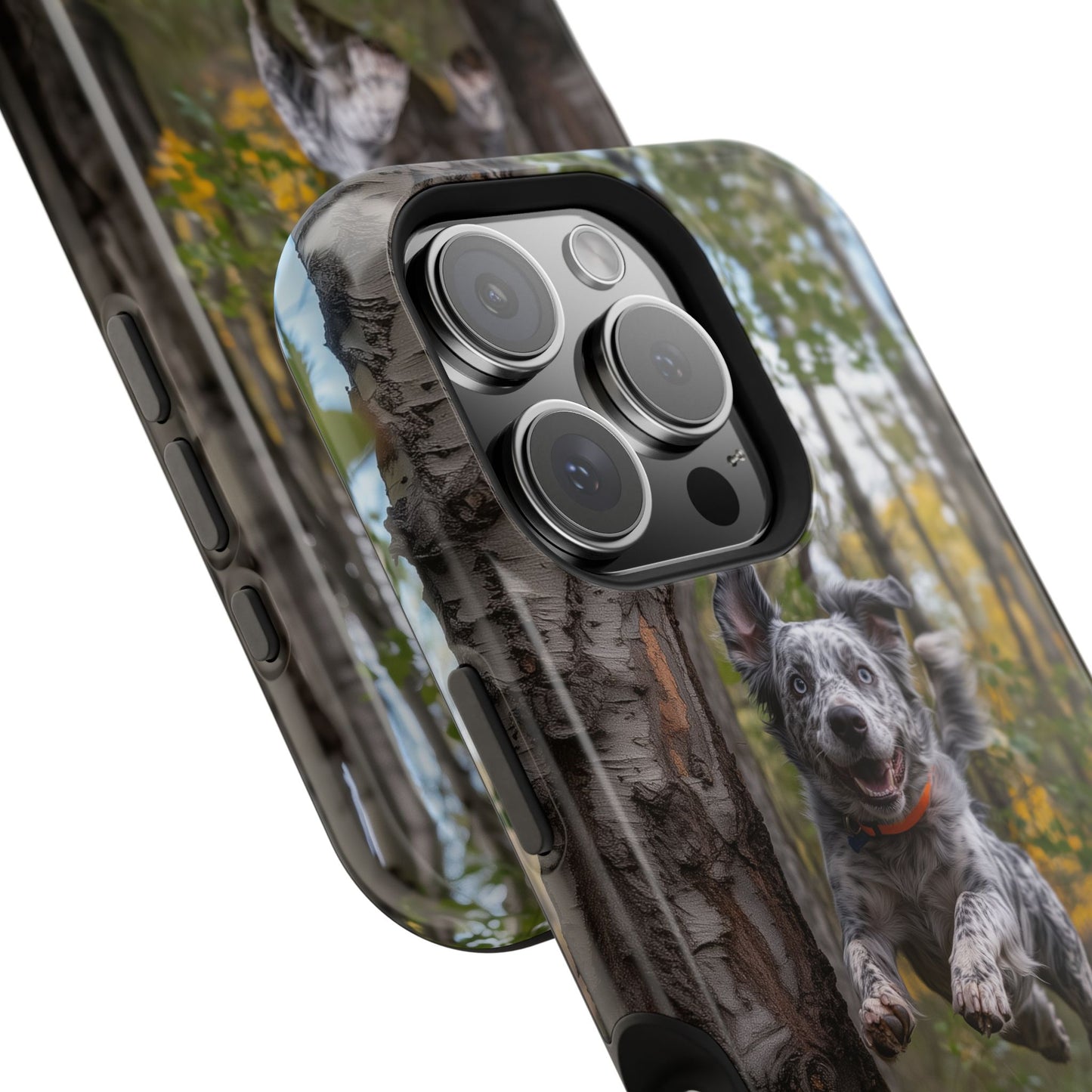 Happy Forest Dog MagSafe iPhone Case – Nature-Inspired Protective Cover